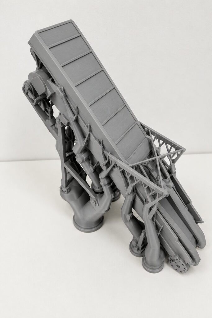 Prototipo gris fabricado con impresión 3D